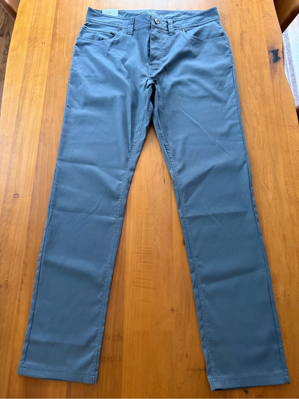 prAna Stretch Zion 5 Pocket Slim Pants Thundercloud 33x32 NWT